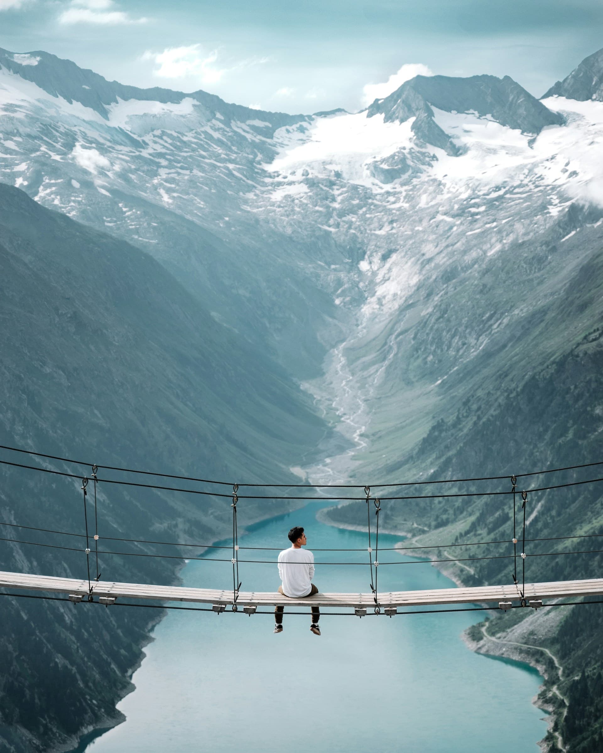 Mountain bridge vista